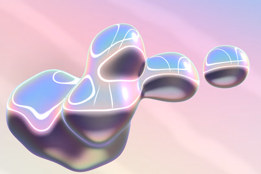 Blobs of chrome that melt into each other