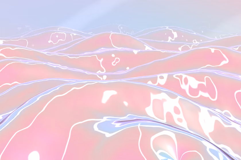 A sea of liquid metal under a pale sky
