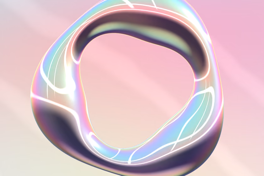 A ring of chrome that twists