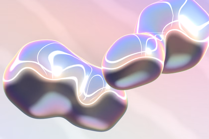 Blobs of chrome that melt into each other