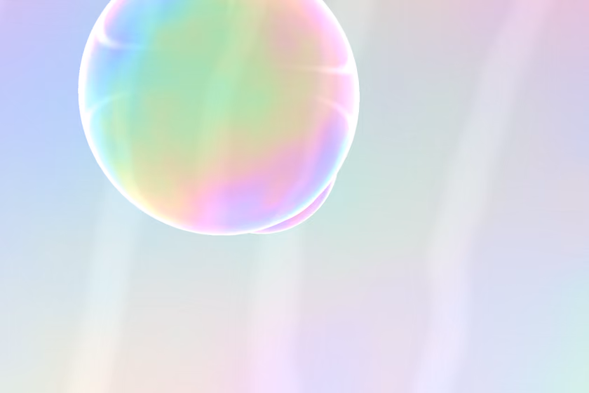 Glass spheres over a holographic field