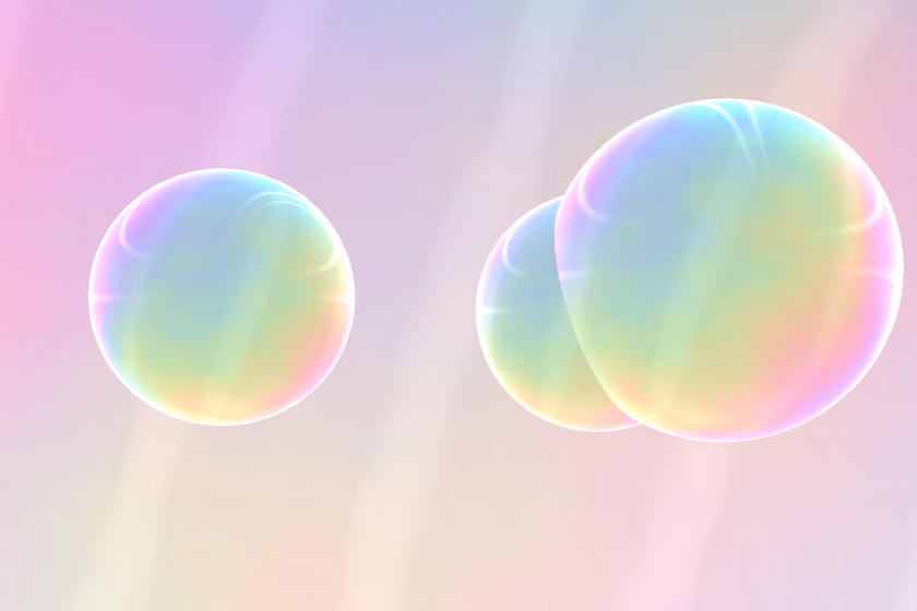 Glass spheres over a holographic field