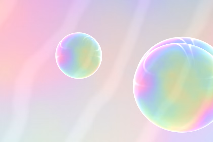 Glass spheres over a holographic field