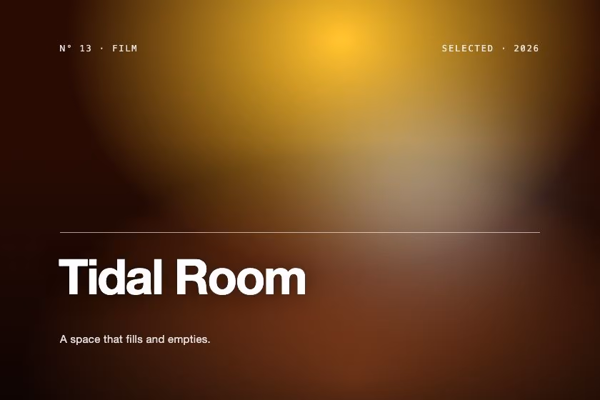 Tidal Room. A space that fills and empties.