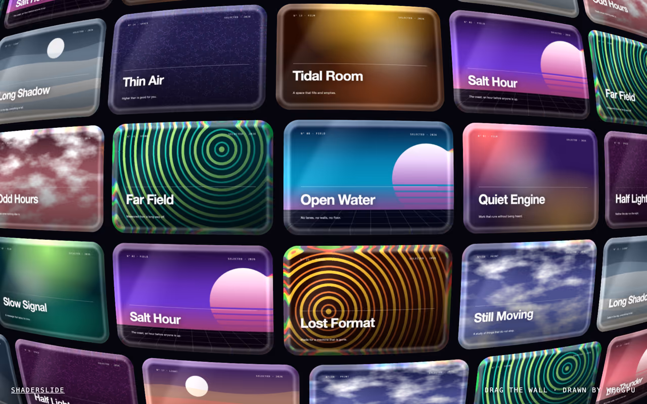 The page “A wall of glass”